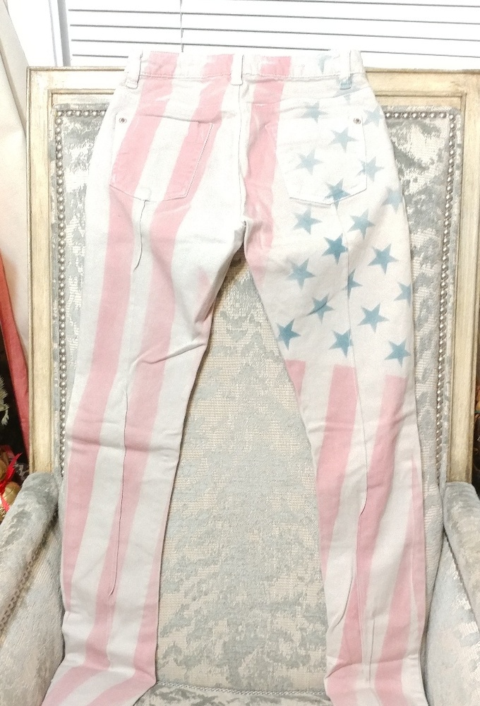 Topshop flag moto jeans 4th of July patriotic - Picture 8 of 8